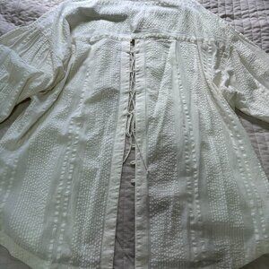 BDG Bell 100% Cotton Oversized Button Up Shirt ties at the back M